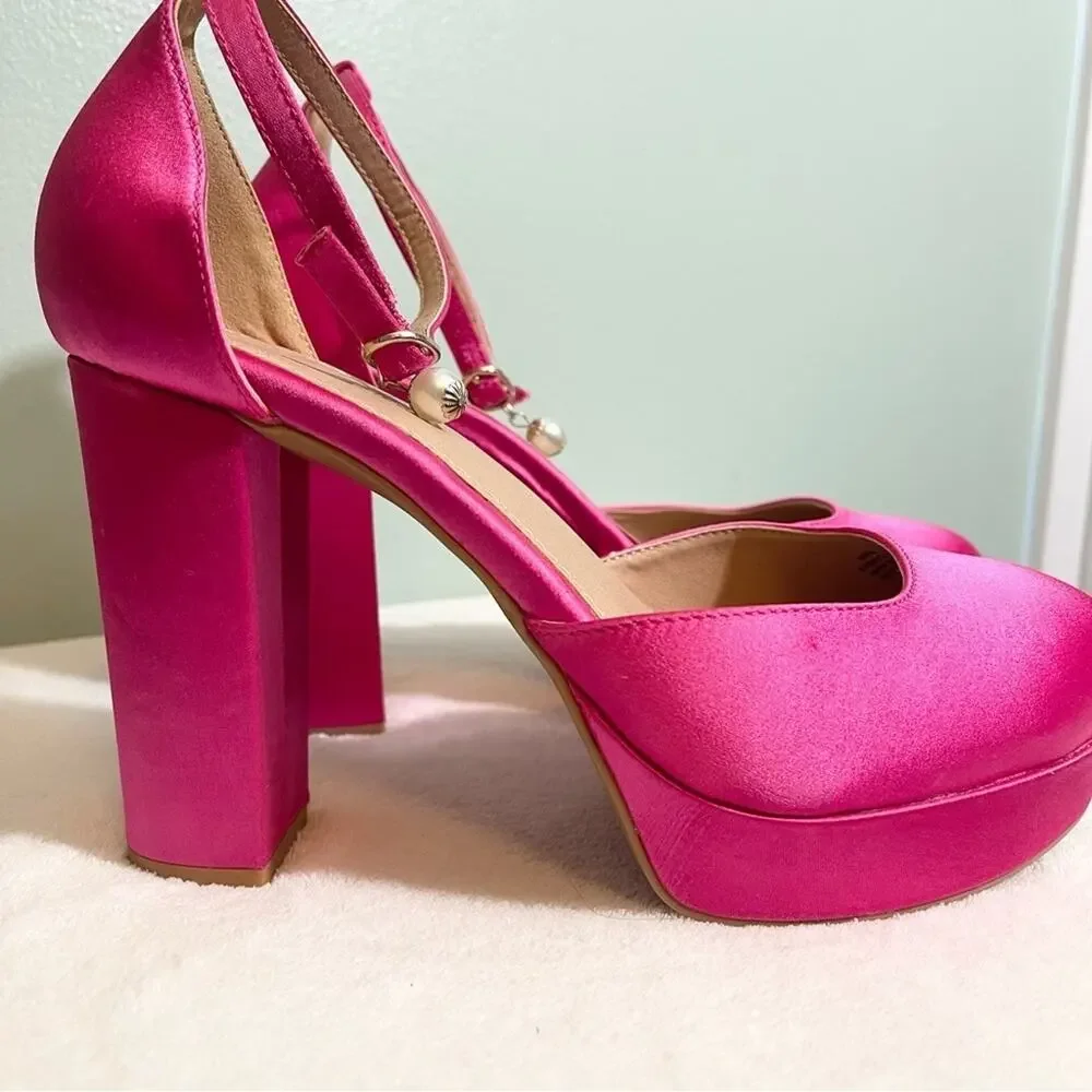 Fashion Nova Eliza Platform Pumps - Pink Size 9 WIDE